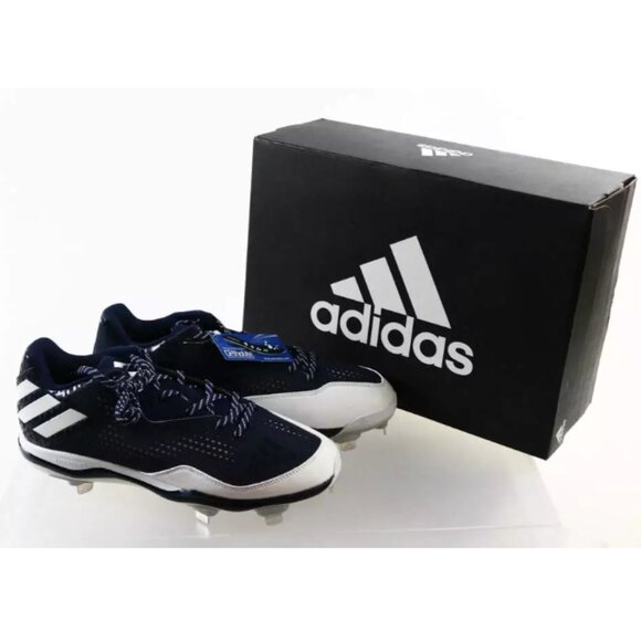 Adidas Blue White perforated, synthetic leather softball cleats sz 11.5 - Picture 1 of 13